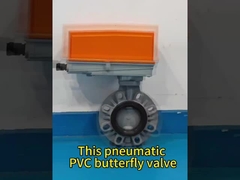 Esta válvula de borboleta pneumática de PVC