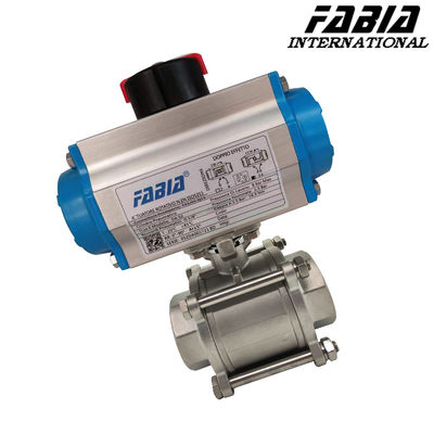 Three-Piece Pneumatic Ball Valve For Automatic Operation