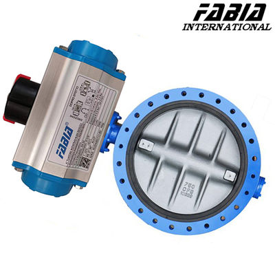 14 Inch 12 Inch 10 Inch  Pneumatic Actuated Butterfly Valve  Carbon Steel Flanged