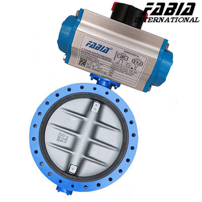 14 Inch 12 Inch 10 Inch  Pneumatic Actuated Butterfly Valve  Carbon Steel Flanged