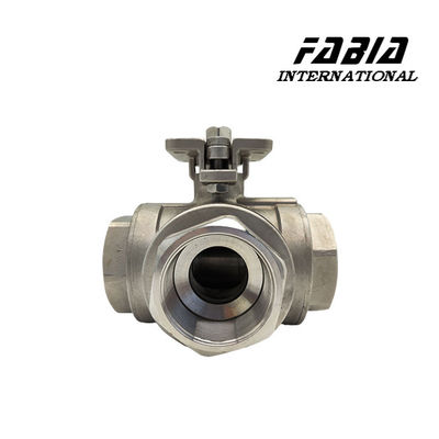 Three Way Ball Valve With Internal Thread Connection For Quick Installation