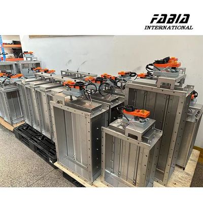Electric Actuator Rectangular Multi-Blade Damper  Low Resisitance For LCD Panels InSemiconductors Industdustria