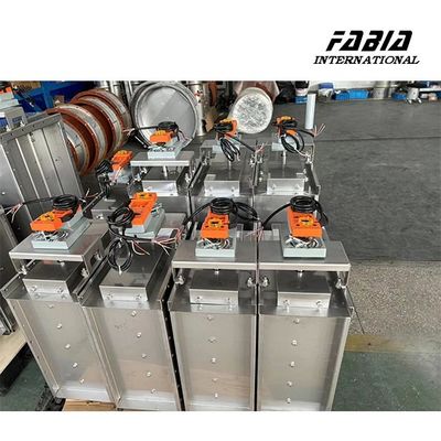 Electric Actuator Rectangular Multi-Blade Damper  Low Resisitance For LCD Panels InSemiconductors Industdustria