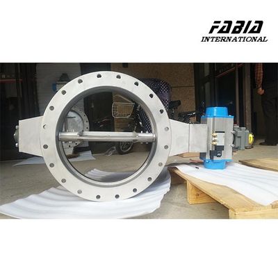 Pneumatic High Temperature  Smoke Butterfly Valve Good Regulation Performance For Power Station And Thermal Power Plant