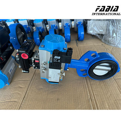 3 Inch Wafer WCB Manula Pneumatic Butterfly Valve High Sealing For Water Treatment Industry