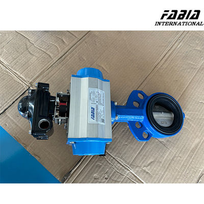 4 Inch Cast Iron Steel Pneumatic Wafer Type Butterfly Vlave High Pressure High Temperature