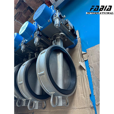 2 Inch Pneumatic Stainless Steel Wafer Type Butterfly Valve Compact Lightweight Design