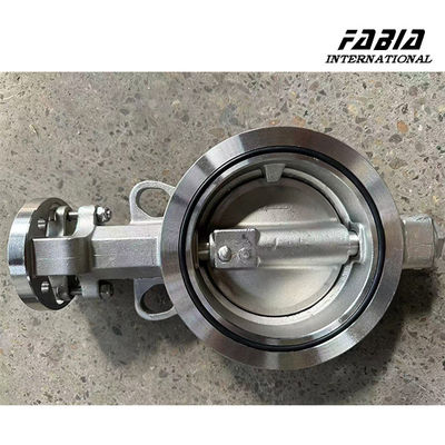 DN100 Hard Seal Stainless Steel Butterfly Valve Wafer Type Low Leakage High Effecient