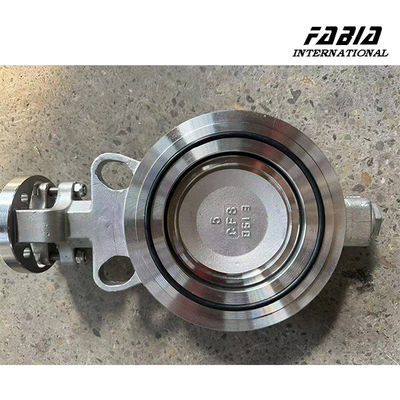 DN100 Hard Seal Stainless Steel Butterfly Valve Wafer Type Low Leakage High Effecient