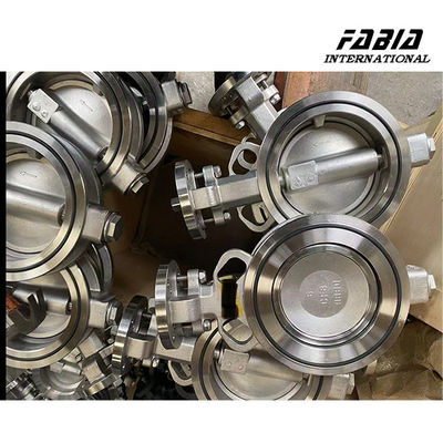 DN100 Hard Seal Stainless Steel Butterfly Valve Wafer Type Low Leakage High Effecient