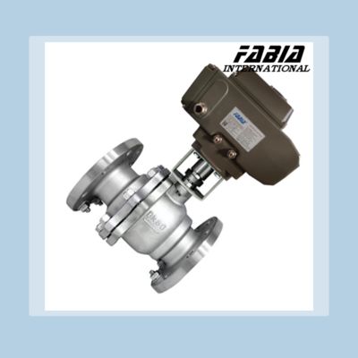 Metal High Pressure Electric Ball Valve Stainless Steel Two Way Flange Ball Valve