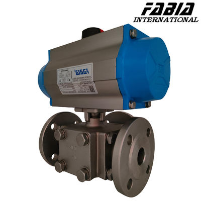 Pneumatic three-way flange  Ball Valve For Chemical, Petroleum, Electric Power