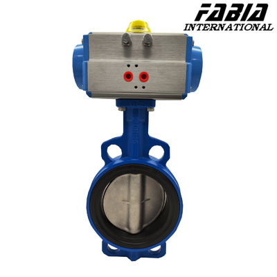 Valva de borboleta pneumática de grampos Corpo de aço carbono Selo macio Valva de borboleta