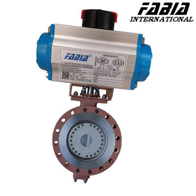 Controle de válvula de borboleta pneumática de três eixos excêntricos