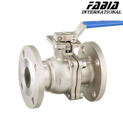 Válvula de esferas acionada a alta pressão manual de duas peças de flange de aço inoxidável