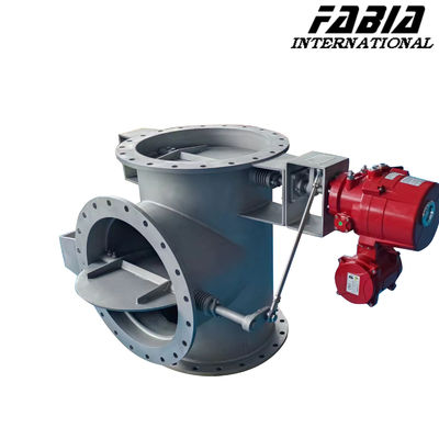 Válvula de controlo eléctrica de três vias Flange Válvula de borboleta ventilada de aço inoxidável