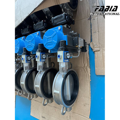 2 Inch Pneumatic Stainless Steel Wafer Type Butterfly Valve Compact Lightweight Design